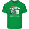 19 Year Wedding Anniversary 19th Rugby Mens Cotton T-Shirt Tee Top Irish Green