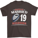 19 Year Wedding Anniversary 19th Rugby Mens T-Shirt 100% Cotton Dark Chocolate