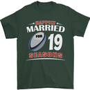 19 Year Wedding Anniversary 19th Rugby Mens T-Shirt 100% Cotton Forest Green