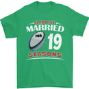 19 Year Wedding Anniversary 19th Rugby Mens T-Shirt 100% Cotton Irish Green