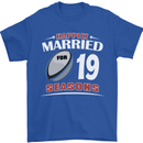 19 Year Wedding Anniversary 19th Rugby Mens T-Shirt 100% Cotton Royal Blue