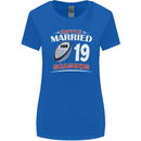 19 Year Wedding Anniversary 19th Rugby Womens Wider Cut T-Shirt Royal Blue