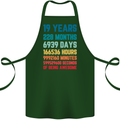 19th Birthday 19 Year Old Cotton Apron 100% Organic Forest Green