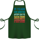 19th Birthday 19 Year Old Cotton Apron 100% Organic Forest Green