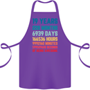 19th Birthday 19 Year Old Cotton Apron 100% Organic Purple