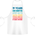 19th Birthday 19 Year Old Cotton Apron 100% Organic White
