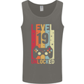 19th Birthday 19 Year Old Level Up Gamming Mens Vest Tank Top Charcoal
