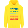19th Birthday 19 Year Old Mens 80% Cotton Hoodie Yellow