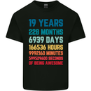 19th Birthday 19 Year Old Mens Cotton T-Shirt Tee Top Black
