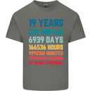 19th Birthday 19 Year Old Mens Cotton T-Shirt Tee Top Charcoal