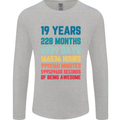 19th Birthday 19 Year Old Mens Long Sleeve T-Shirt Sports Grey