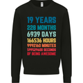 19th Birthday 19 Year Old Mens Sweatshirt Jumper Black
