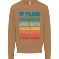 19th Birthday 19 Year Old Mens Sweatshirt Jumper Caramel Latte