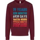 19th Birthday 19 Year Old Mens Sweatshirt Jumper Maroon
