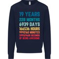 19th Birthday 19 Year Old Mens Sweatshirt Jumper Navy Blue
