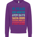 19th Birthday 19 Year Old Mens Sweatshirt Jumper Purple