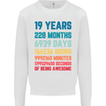 19th Birthday 19 Year Old Mens Sweatshirt Jumper White