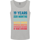 19th Birthday 19 Year Old Mens Vest Tank Top Sports Grey
