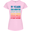 19th Birthday 19 Year Old Womens Petite Cut T-Shirt Light Pink