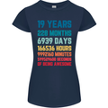 19th Birthday 19 Year Old Womens Petite Cut T-Shirt Navy Blue
