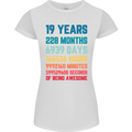 19th Birthday 19 Year Old Womens Petite Cut T-Shirt White