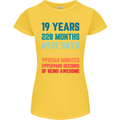 19th Birthday 19 Year Old Womens Petite Cut T-Shirt Yellow