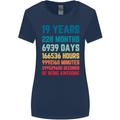 19th Birthday 19 Year Old Womens Wider Cut T-Shirt Navy Blue