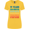 19th Birthday 19 Year Old Womens Wider Cut T-Shirt Yellow