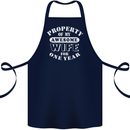 1 Year Wedding Anniversary 1st Funny Wife Cotton Apron 100% Organic Navy Blue