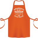 1 Year Wedding Anniversary 1st Funny Wife Cotton Apron 100% Organic Orange