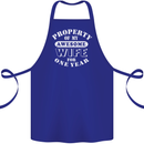 1 Year Wedding Anniversary 1st Funny Wife Cotton Apron 100% Organic Royal Blue