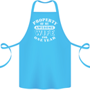 1 Year Wedding Anniversary 1st Funny Wife Cotton Apron 100% Organic Turquoise