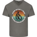 1 Year Wedding Anniversary 1st Marriage Mens V-Neck Cotton T-Shirt Charcoal