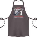 1 Year Wedding Anniversary 1st Rugby Cotton Apron 100% Organic Dark Grey