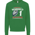 1 Year Wedding Anniversary 1st Rugby Mens Sweatshirt Jumper Irish Green