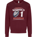 1 Year Wedding Anniversary 1st Rugby Mens Sweatshirt Jumper Maroon