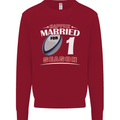 1 Year Wedding Anniversary 1st Rugby Mens Sweatshirt Jumper Red