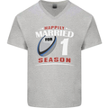 1 Year Wedding Anniversary 1st Rugby Mens V-Neck Cotton T-Shirt Sports Grey