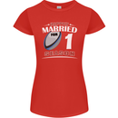 1 Year Wedding Anniversary 1st Rugby Womens Petite Cut T-Shirt Red