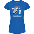 1 Year Wedding Anniversary 1st Rugby Womens Petite Cut T-Shirt Royal Blue