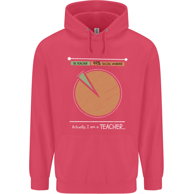 1% Teacher 99% Social Worker Teaching Childrens Kids Hoodie Heliconia