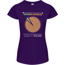 1% Teacher 99% Social Worker Teaching Womens Petite Cut T-Shirt Purple