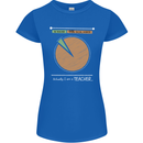 1% Teacher 99% Social Worker Teaching Womens Petite Cut T-Shirt Royal Blue