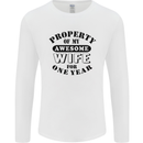 1st Wedding Anniversary 1 Year Funny Wife Mens Long Sleeve T-Shirt White