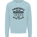 1st Wedding Anniversary 1 Year Funny Wife Mens Sweatshirt Jumper Light Blue