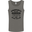 1st Wedding Anniversary 1 Year Funny Wife Mens Vest Tank Top Charcoal