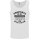 1st Wedding Anniversary 1 Year Funny Wife Mens Vest Tank Top White