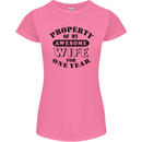 1st Wedding Anniversary 1 Year Funny Wife Womens Petite Cut T-Shirt Azalea