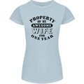 1st Wedding Anniversary 1 Year Funny Wife Womens Petite Cut T-Shirt Light Blue