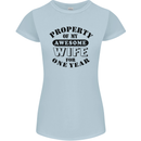 1st Wedding Anniversary 1 Year Funny Wife Womens Petite Cut T-Shirt Light Blue